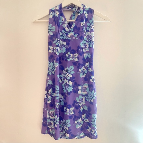 Y2K Hawaiian Hibiscus Floral Dress - Picture 1 of 6